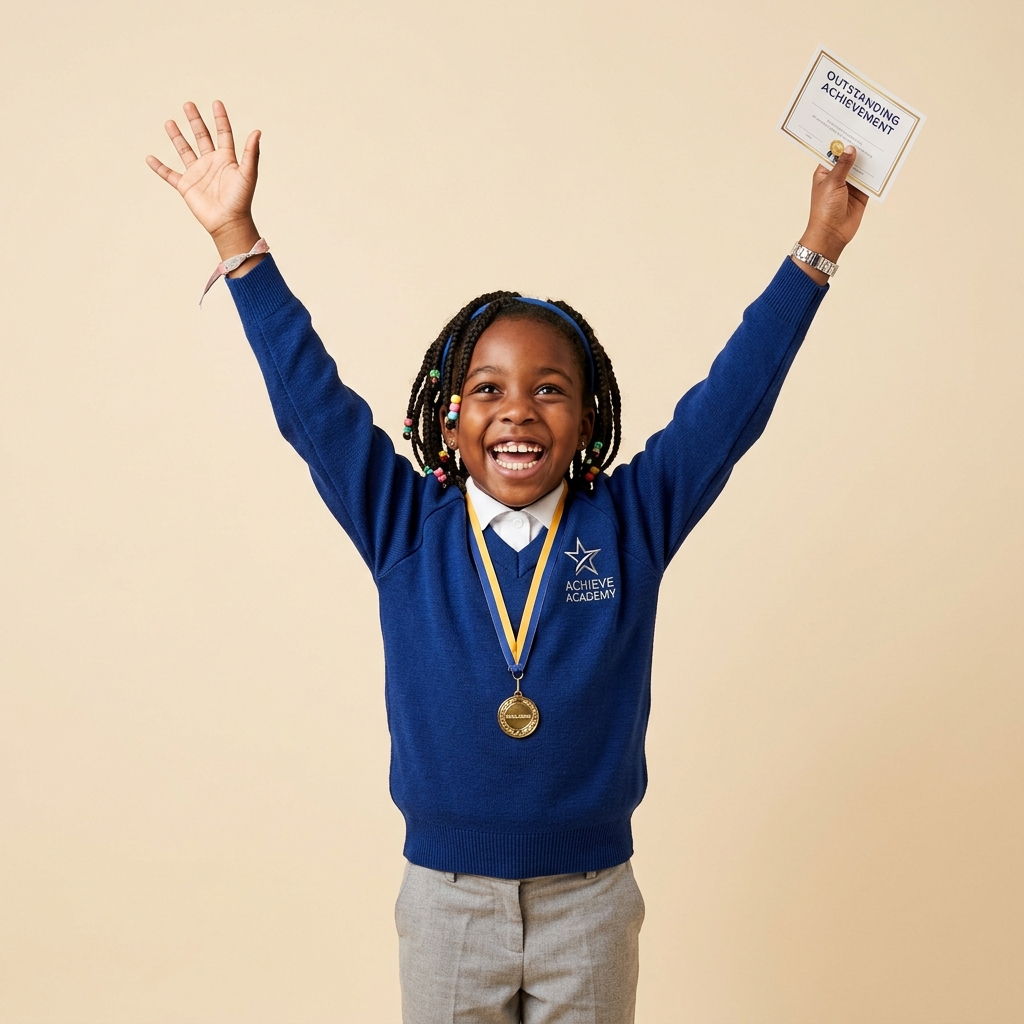 Student celebrating at EKA